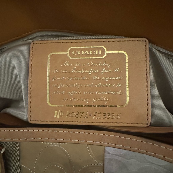 Coach Leather Suede & Canvas Patchwork Bag # F13335 - Picture 3 of 11